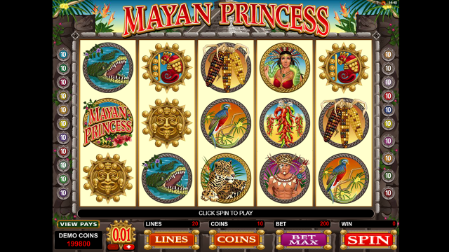 Характеристики слота Mayan Princess 5