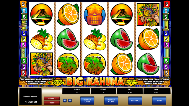 Игровой интерфейс Big Kahuna 10